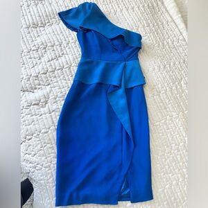 Ted Baker Vibrant Blue One-Shoulder Dress